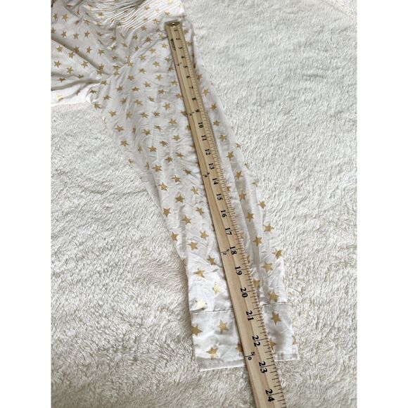 J Crew Blouse Women's Size 12 Metallic Gold Star Silk Cotton Blend - Picture 11 of 11